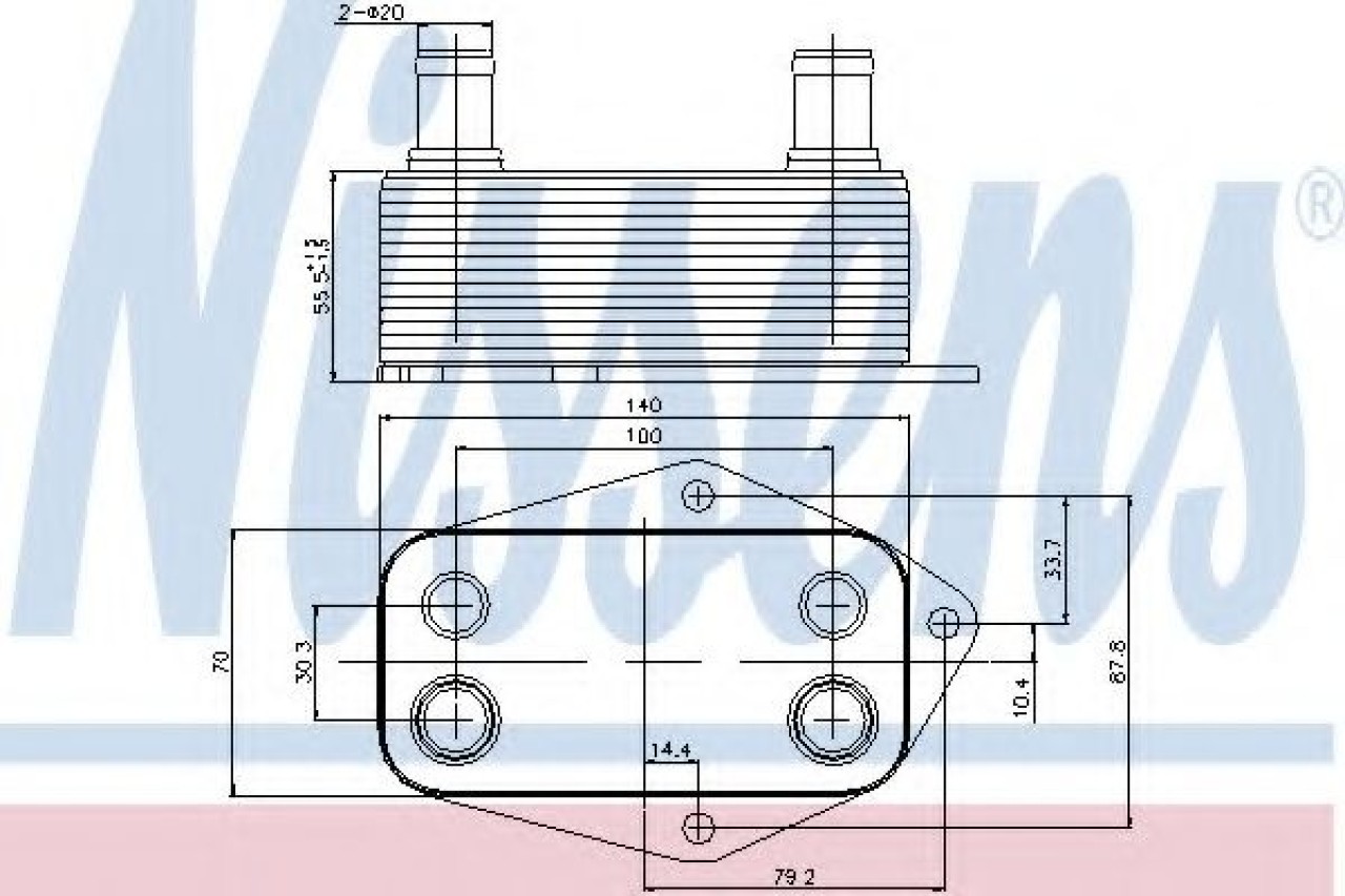 Radiator ulei, ulei motor BMW Seria 3 (E46) (1998 - 2005) NISSENS 90675 piesa NOUA