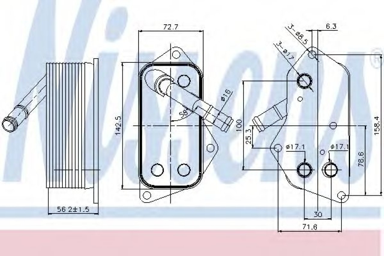 Radiator ulei, ulei motor BMW Seria 3 Touring (E91) (2005 - 2012) NISSENS 90689 piesa NOUA