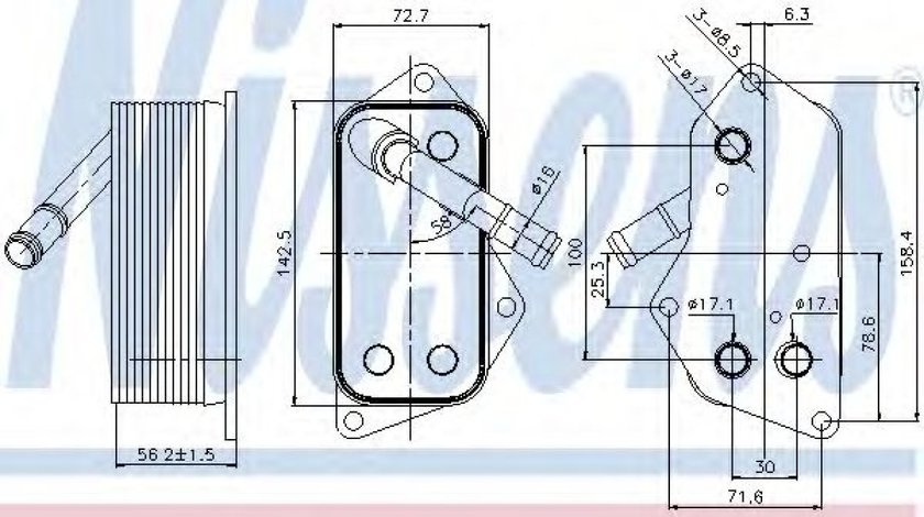 Radiator ulei, ulei motor BMW Seria 3 Touring (F31) (2011 - 2016) NISSENS 90689 piesa NOUA