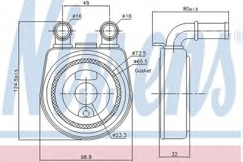 Radiator ulei, ulei motor CITROEN BERLINGO caroserie (M) (1996 - 2016) NISSENS 90701 piesa NOUA