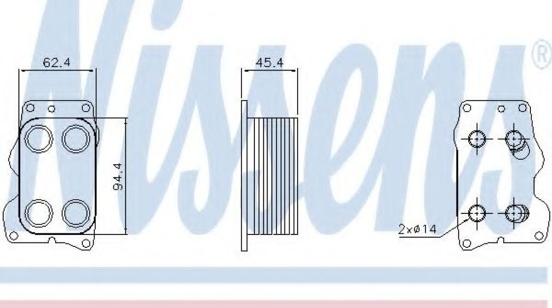 Radiator ulei, ulei motor CITROEN C4 Picasso I (UD) (2007 - 2013) NISSENS 90740 piesa NOUA