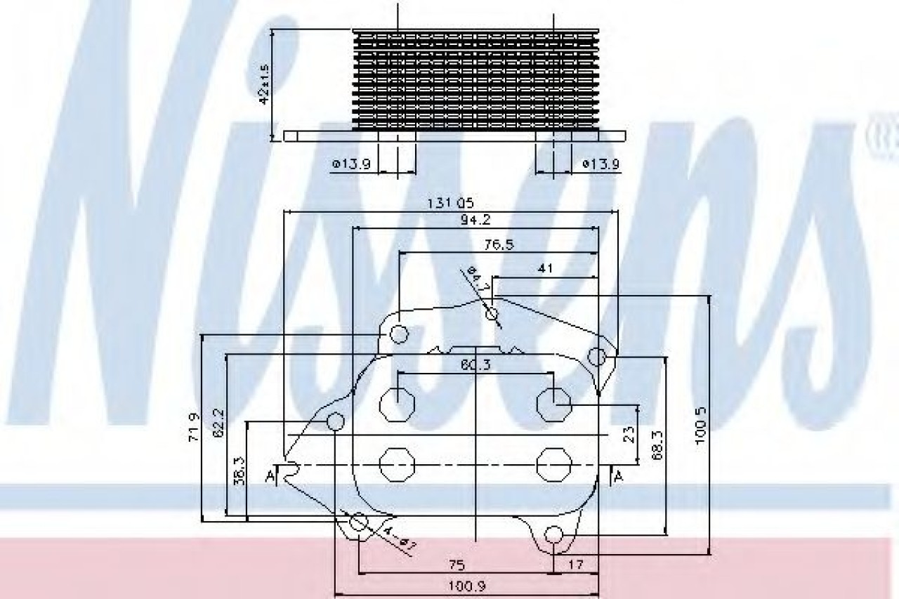 Radiator ulei, ulei motor CITROEN NEMO combi (2009 - 2016) NISSENS 90670 piesa NOUA