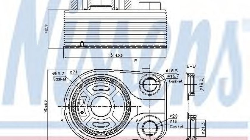 Radiator ulei, ulei motor DACIA DUSTER Caroserie (2011 - 2016) NISSENS 90705 piesa NOUA