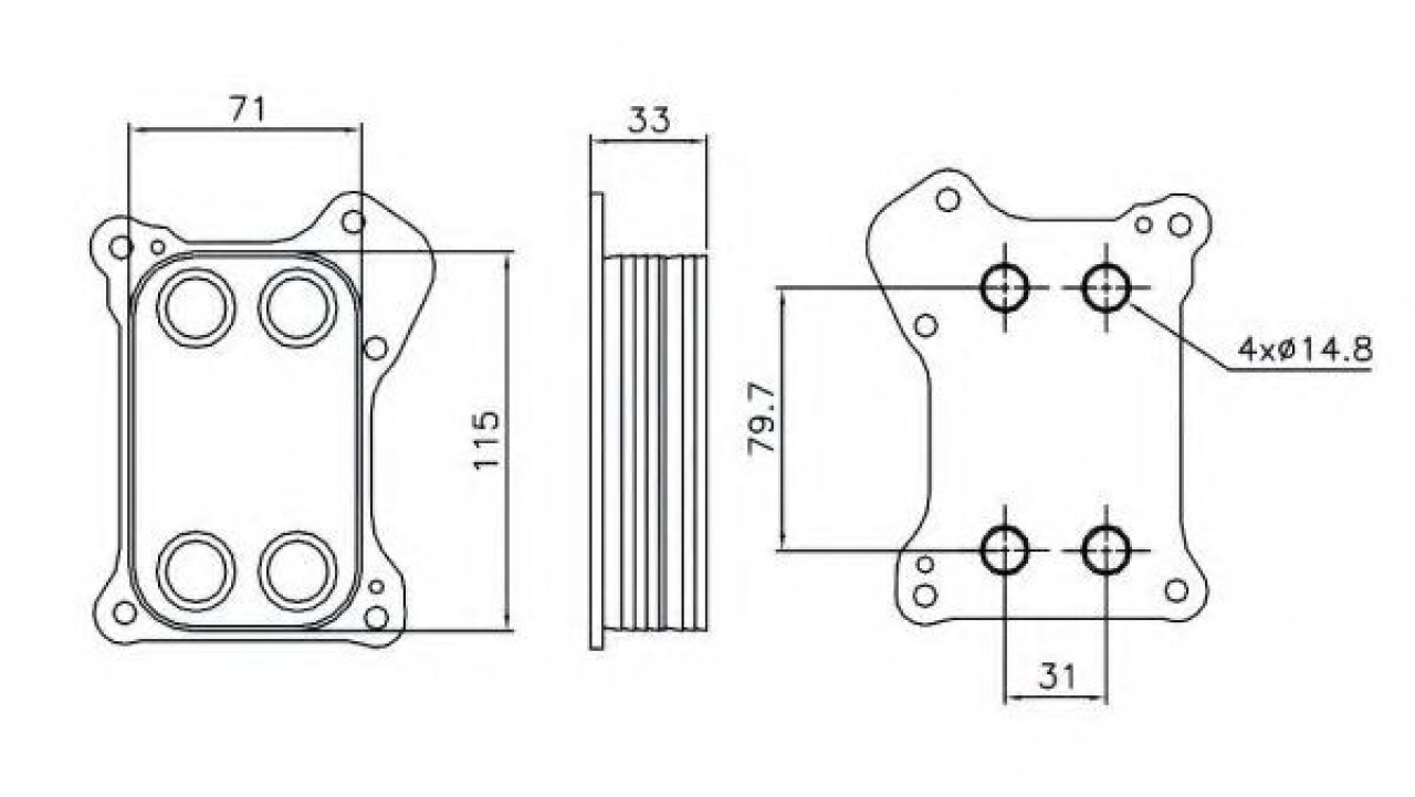 Radiator ulei, ulei motor FIAT GRANDE PUNTO (199) (2005 - 2016) NRF 31167 piesa NOUA