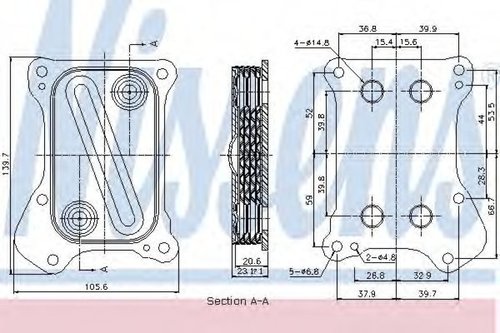 Radiator ulei, ulei motor FIAT PUNTO (199) (2012 - 2016) NISSENS 90700 piesa NOUA