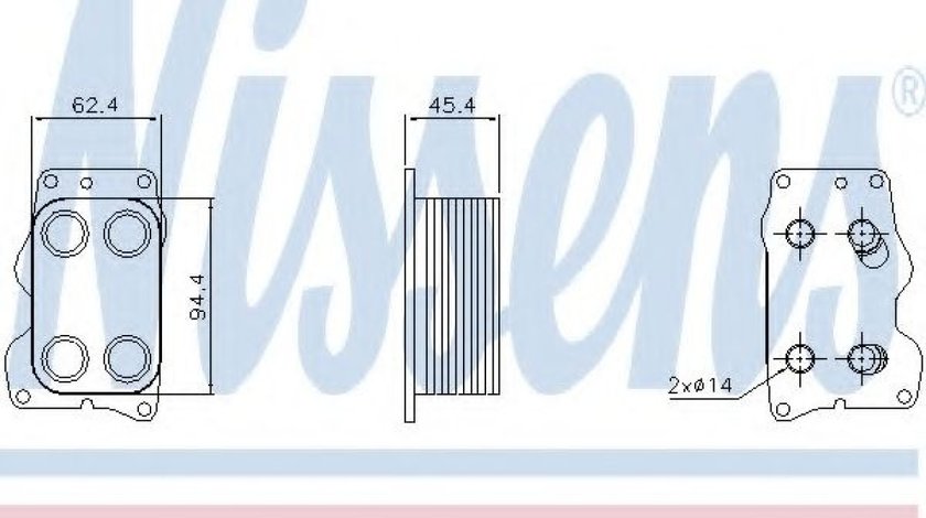 Radiator ulei, ulei motor FIAT SCUDO caroserie (272, 270) (2007 - 2016) NISSENS 90740 piesa NOUA