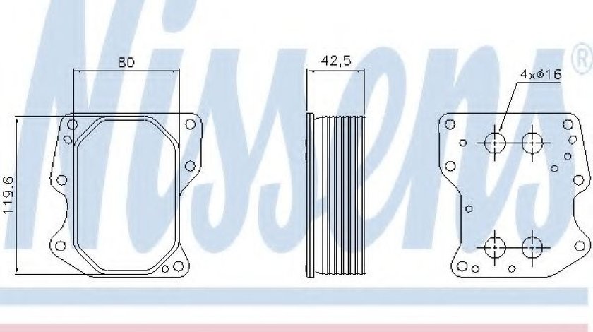 Radiator ulei, ulei motor FORD TRANSIT bus (2013 - 2016) NISSENS 90752 piesa NOUA