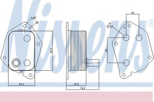 Radiator ulei, ulei motor HYUNDAI i30 (FD) (2007 - 2011) NISSENS 90721 piesa NOUA