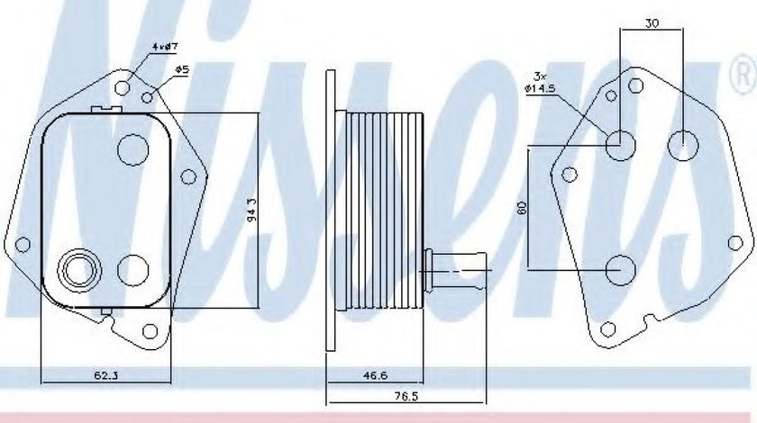 Radiator ulei, ulei motor KIA CEED SW (JD) (2012 - 2016) NISSENS 90721 piesa NOUA