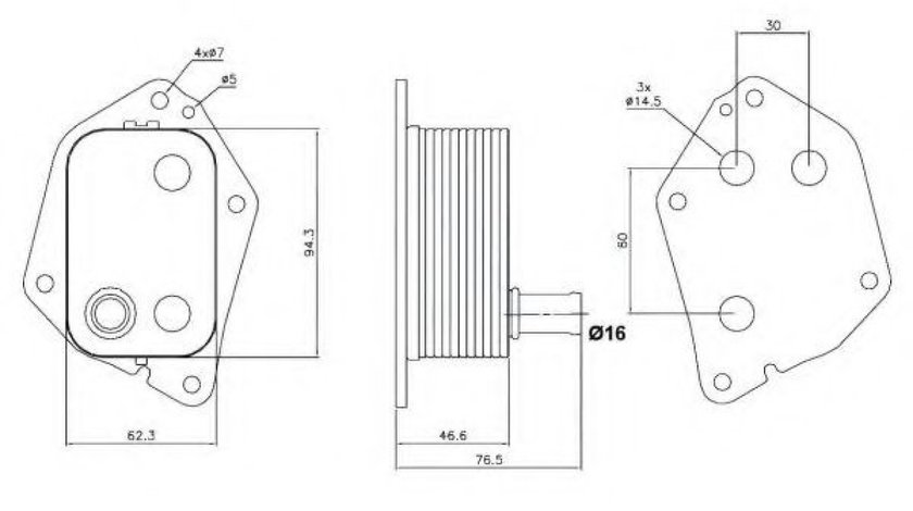 Radiator ulei, ulei motor KIA CERATO limuzina (LD) (2004 - 2016) NRF 31159 piesa NOUA