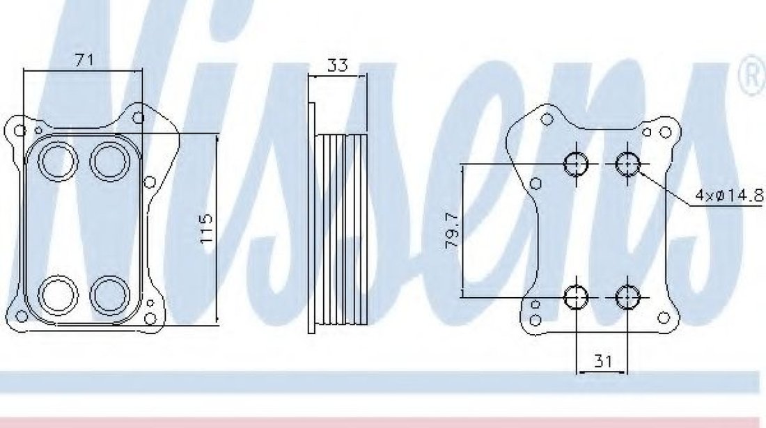 Radiator ulei, ulei motor LANCIA YPSILON (843) (2003 - 2011) NISSENS 90739 piesa NOUA