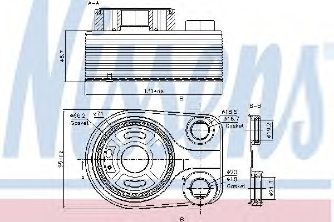 Radiator ulei, ulei motor MERCEDES A-CLASS (W176) (2012 - 2016) NISSENS 90705 piesa NOUA