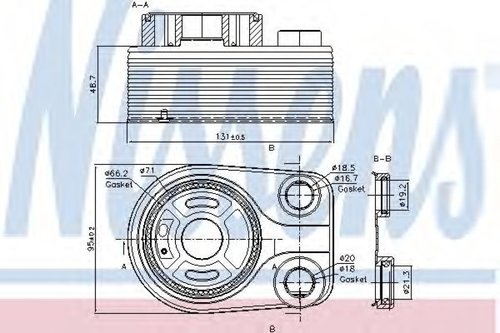 Radiator ulei, ulei motor MERCEDES A-CLASS (W176) (2012 - 2016) NISSENS 90705 piesa NOUA