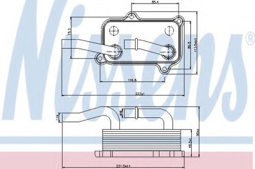 Radiator ulei, ulei motor MERCEDES CLK (C208) (1997 - 2002) NISSENS 90599 piesa NOUA