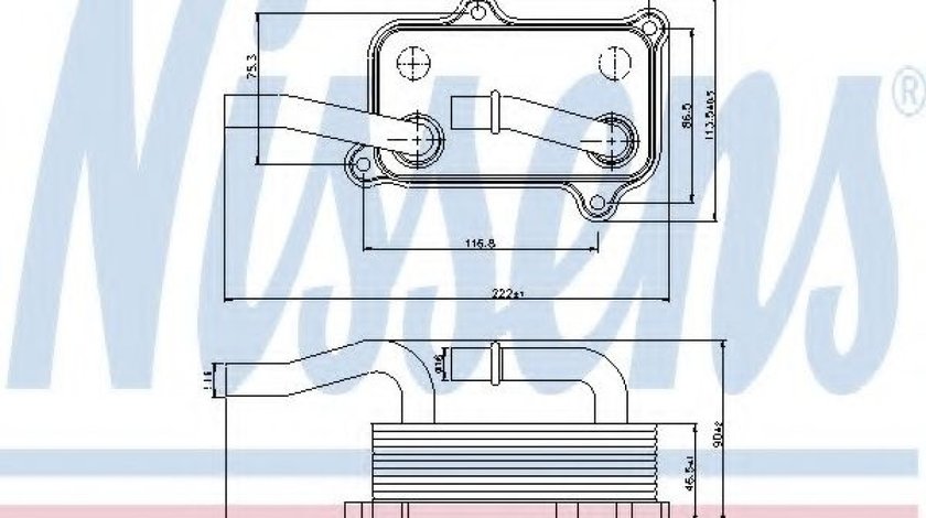 Radiator ulei, ulei motor MERCEDES CLK (C208) (1997 - 2002) NISSENS 90599 piesa NOUA