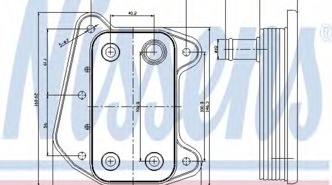 Radiator ulei, ulei motor MERCEDES SPRINTER 4,6-t platou / sasiu (906) (2006 - 2016) NISSENS 90622 piesa NOUA