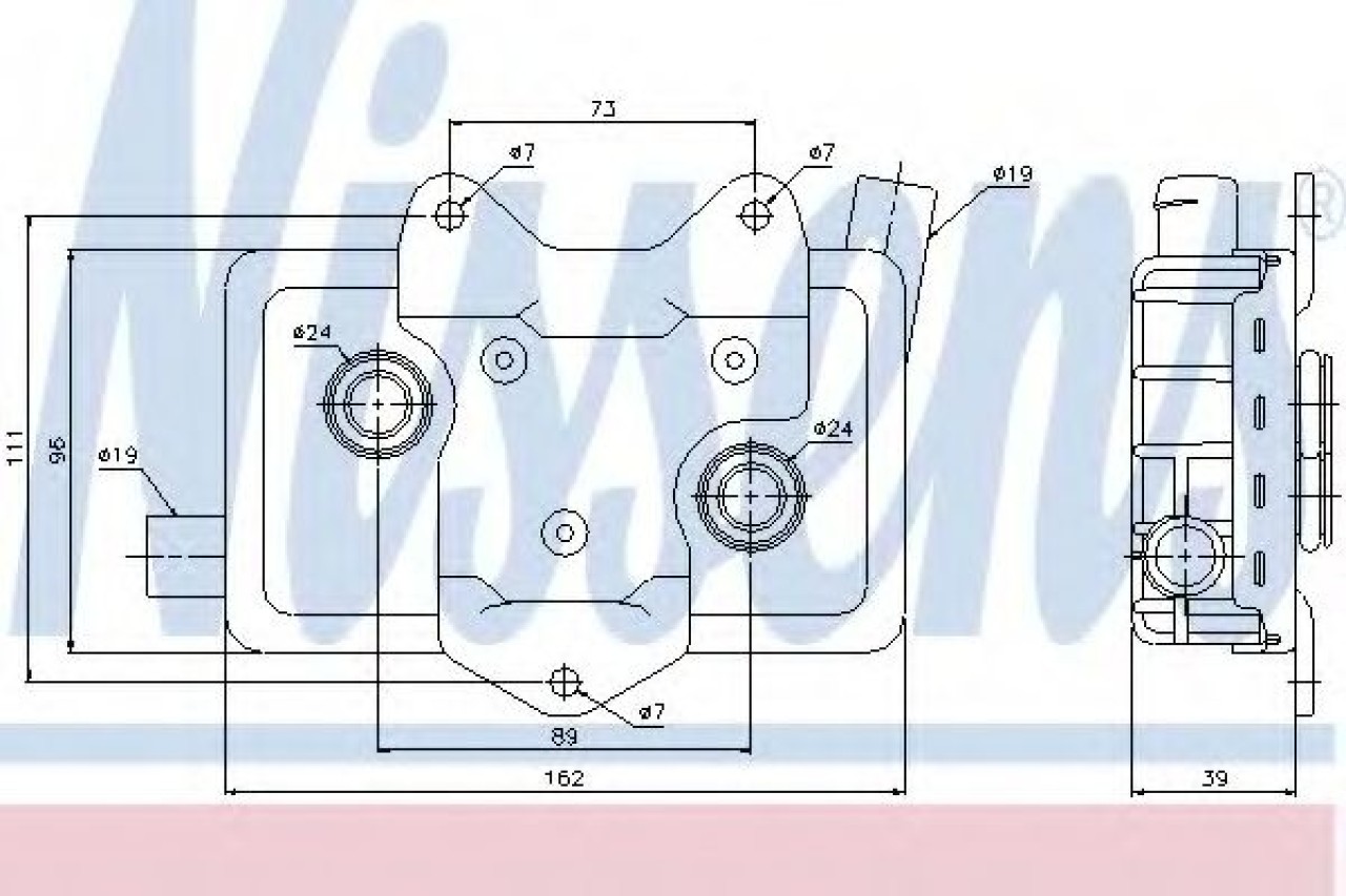 Radiator ulei, ulei motor MERCEDES V-CLASS (638/2) (1996 - 2003) NISSENS 90618 piesa NOUA