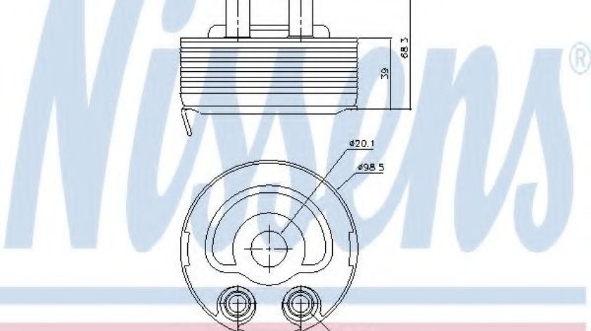 Radiator ulei, ulei motor NISSAN ALMERA TINO (V10) (1998 - 2006) NISSENS 90719 piesa NOUA