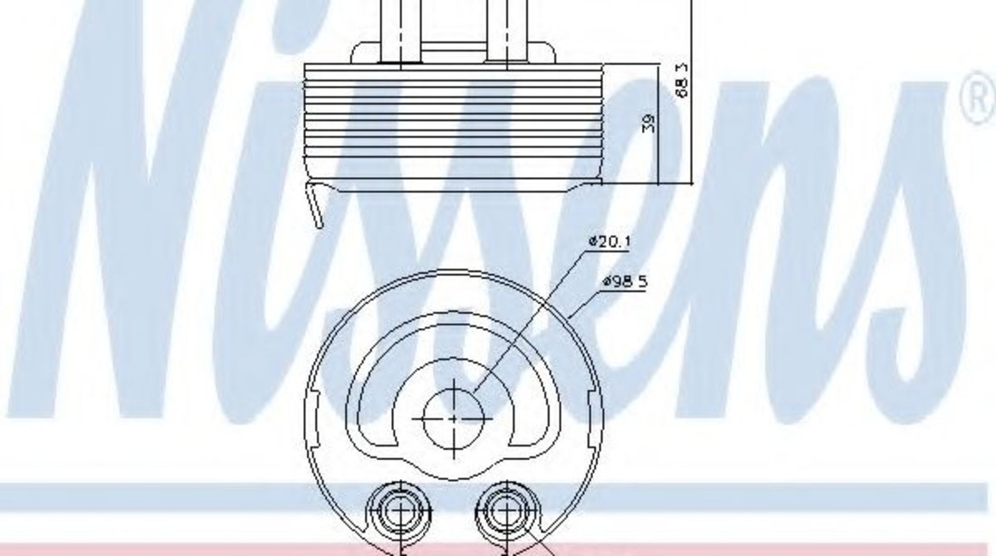 Radiator ulei, ulei motor NISSAN PICK UP III (D22) (1997 - 2016) NISSENS 90719 piesa NOUA