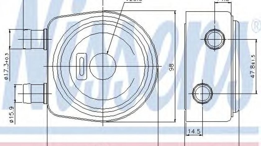 Radiator ulei, ulei motor NISSAN PRIMERA Break (WP12) (2002 - 2016) NISSENS 90697 piesa NOUA