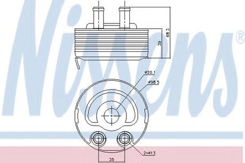 Radiator ulei, ulei motor NISSAN X-TRAIL (T30) (2001 - 2013) NISSENS 90719 piesa NOUA