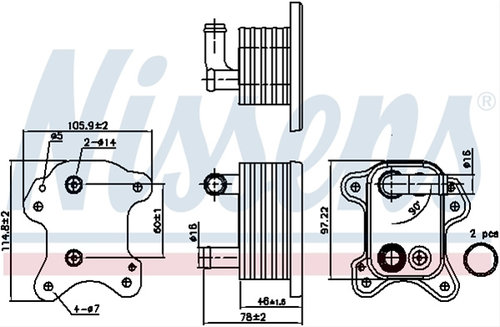 Radiator Ulei, Ulei Motor Nissens Opel 90801