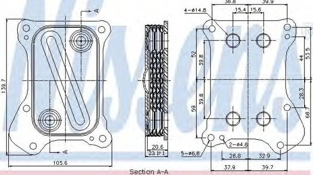 Radiator ulei, ulei motor OPEL AGILA (A) (H00) (2000 - 2007) NISSENS 90700 piesa NOUA