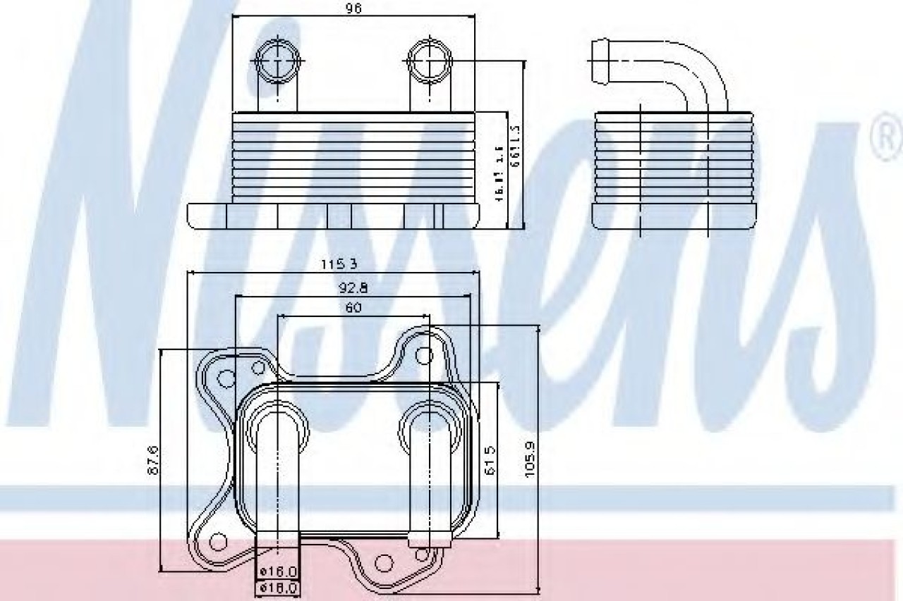 Radiator ulei, ulei motor OPEL COMBO Combi (2001 - 2016) NISSENS 90682 piesa NOUA