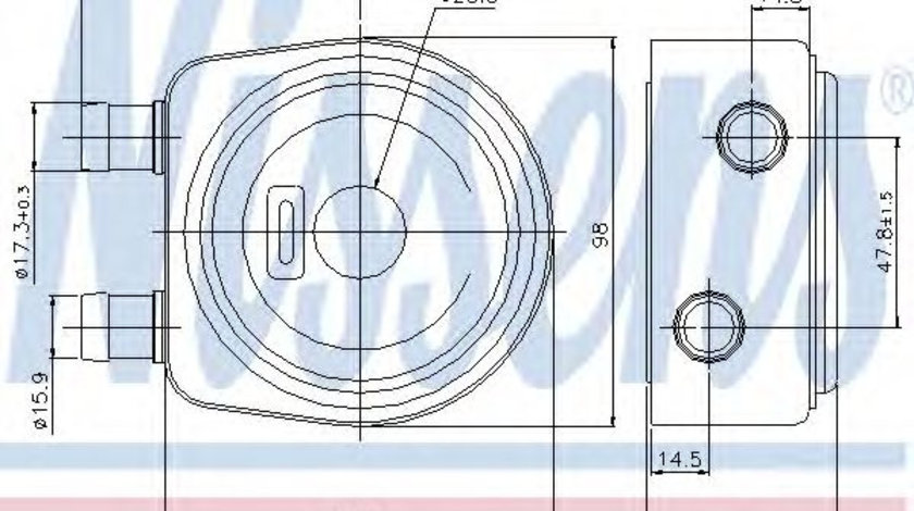 Radiator ulei, ulei motor OPEL VIVARO caroserie (F7) (2001 - 2014) NISSENS 90697 piesa NOUA