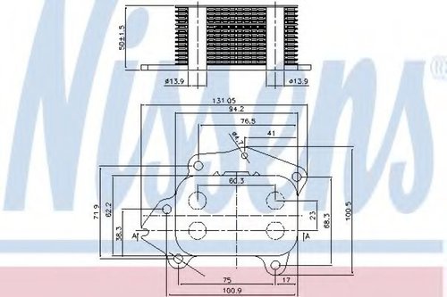 Radiator ulei, ulei motor PEUGEOT 3008 (2009 - 2016) NISSENS 90717 piesa NOUA