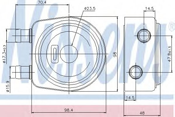 Radiator ulei, ulei motor RENAULT GRAND SCENIC III (JZ0/1) (2009 - 2016) NISSENS 90697 piesa NOUA