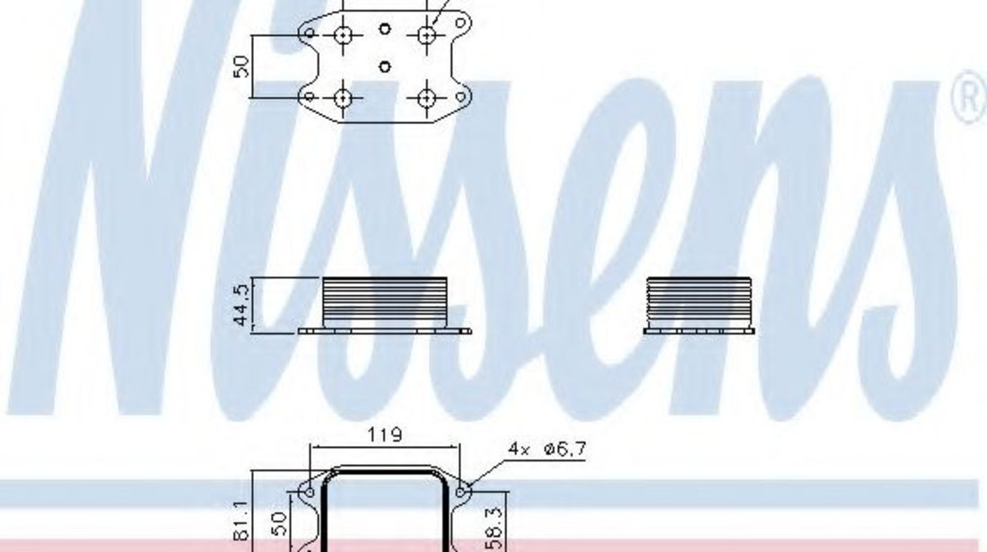 Radiator ulei, ulei motor SEAT IBIZA V (6J5, 6P1) (2008 - 2016) NISSENS 90810 piesa NOUA