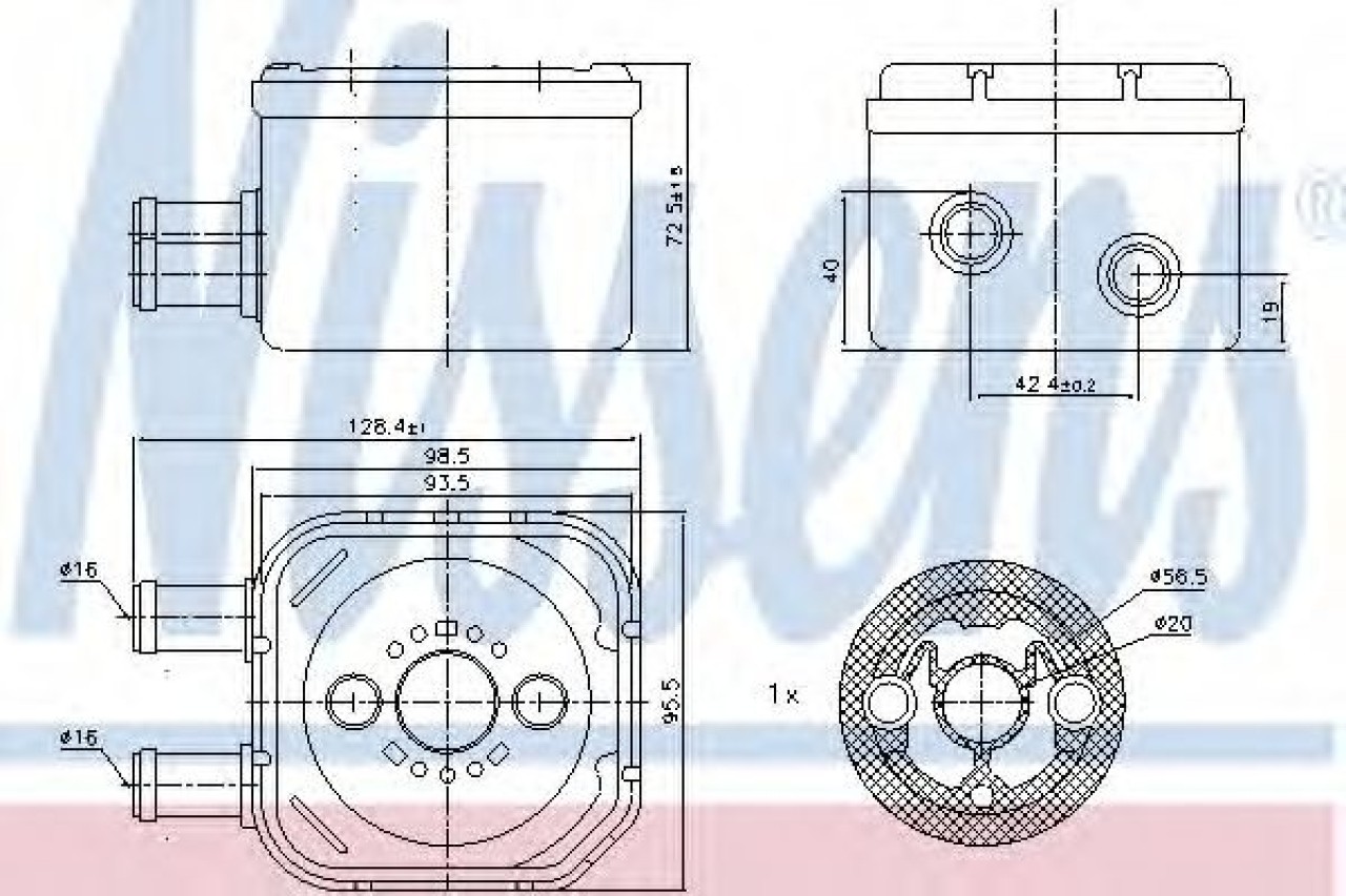 Radiator ulei, ulei motor SEAT LEON (1M1) (1999 - 2006) NISSENS 90652 piesa NOUA