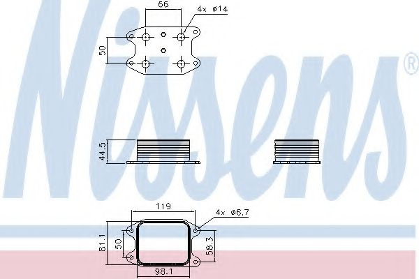 Radiator ulei, ulei motor SEAT LEON SC (5F5) (2013 - 2016) NISSENS 90810 piesa NOUA