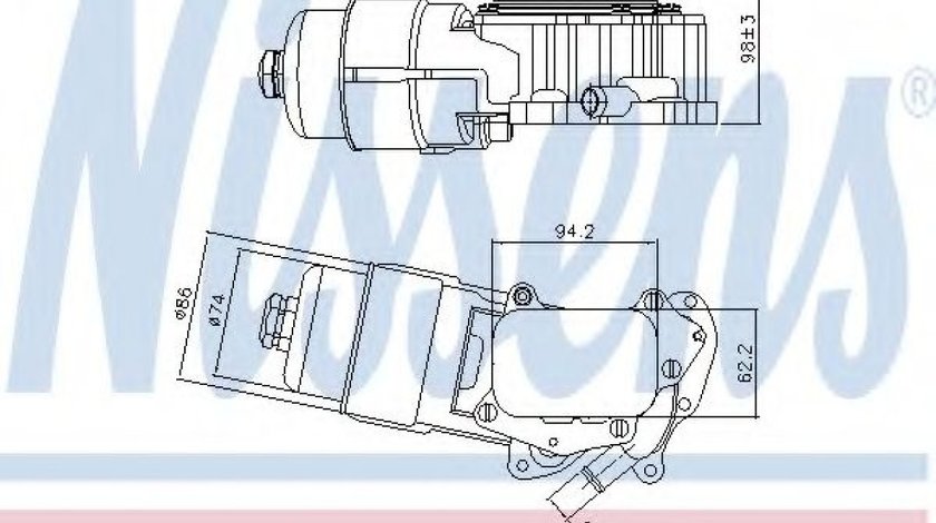 Radiator ulei, ulei motor VOLVO V40 Hatchback (2012 - 2016) NISSENS 90703 piesa NOUA