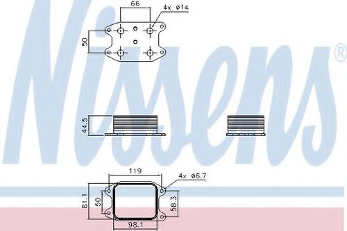 Radiator ulei, ulei motor VW GOLF SPORTSVAN (AM1) (2014 - 2016) NISSENS 90810 piesa NOUA