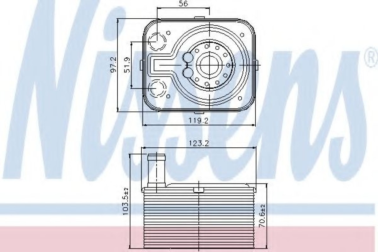 Radiator ulei, ulei motor VW PASSAT Variant (3C5) (2005 - 2011) NISSENS 90655 piesa NOUA