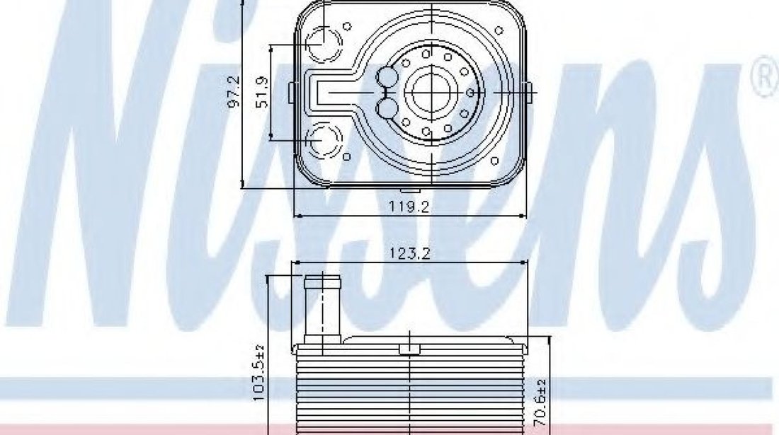 Radiator ulei, ulei motor VW PHAETON (3D) (2002 - 2016) NISSENS 90655 piesa NOUA