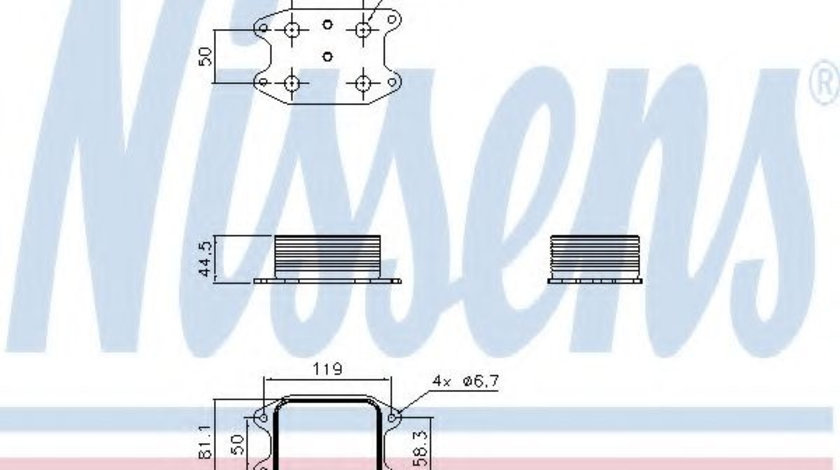 Radiator ulei, ulei motor VW POLO (6R, 6C) (2009 - 2016) NISSENS 90810 piesa NOUA