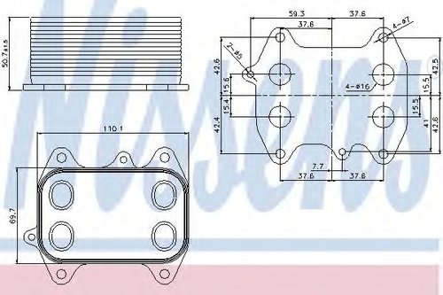 Radiator ulei, ulei motor VW POLO (6R, 6C) (2009 - 2016) NISSENS 90681 piesa NOUA