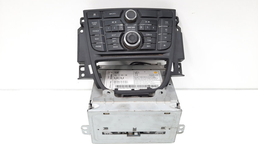 Radio CD cu butoane comenzi, cod 22805138, 13360093, Opel Astra J Combi (idi:461431)