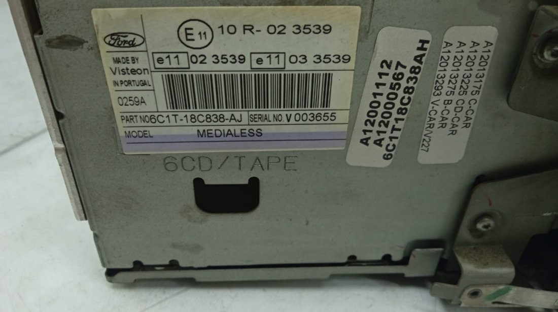 Radio CD e1110r-023539 6c1t-18c838-aj Ford Transit 3 [Facelift] [2006 - 2014]