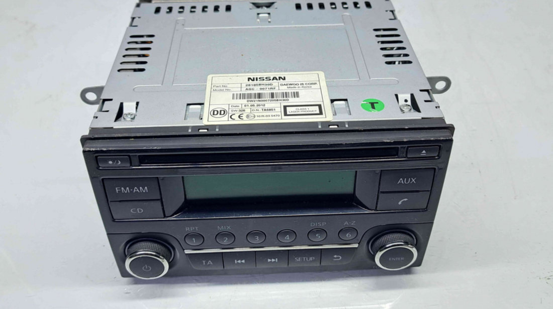 Radio CD Nissan Qashqai Facelift (2) [Fabr 2009-2013] 28185-BH30D