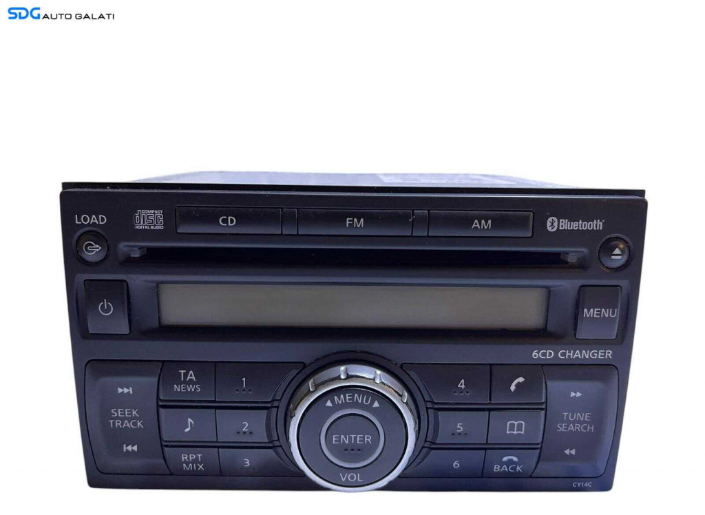 Radio CD Player Bluetooth Nissan Qashqai 2007 - 2013 Cod 28185-JD400 (stoc 1 bucata, locație H1 2B2) [S0126]