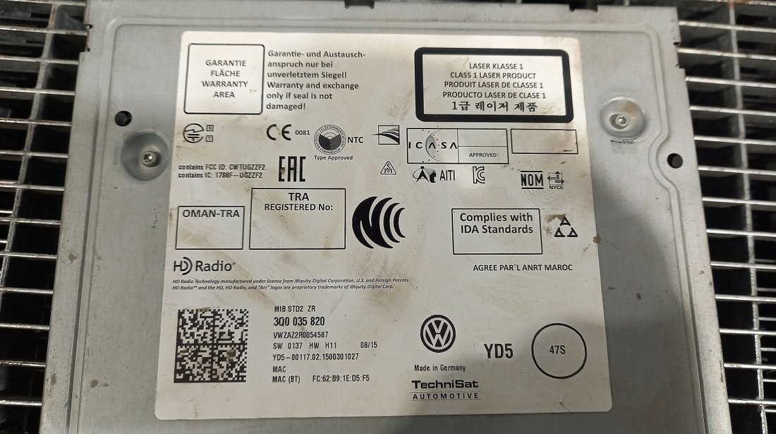 RADIO CD VW PASSAT PASSAT - (2014 2019)