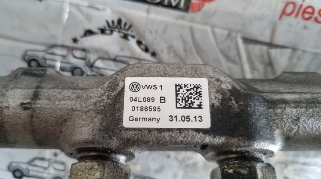 Rampa injectoare Audi A4 B8 2.0 TDI 177 cai motor CGLC cod piesa : 04L089B / 057130764AB