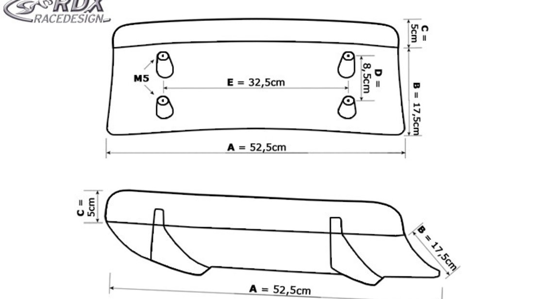 RDX difuzor spate U-Diff pentru MAZDA 3 2006-2009 Diffusor pe spate Ansatz RDHAD1-013 material Plastic