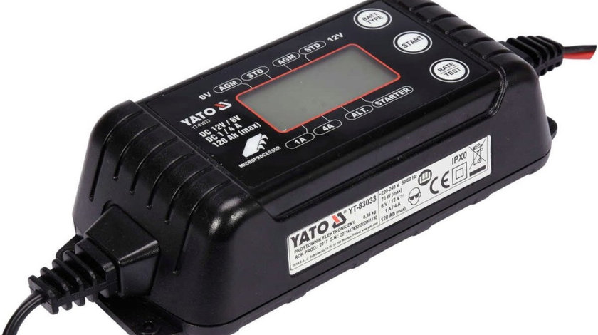 Redresor Baterie Digital Yato 6/12V, 1/4A, 120Ah YT-83033