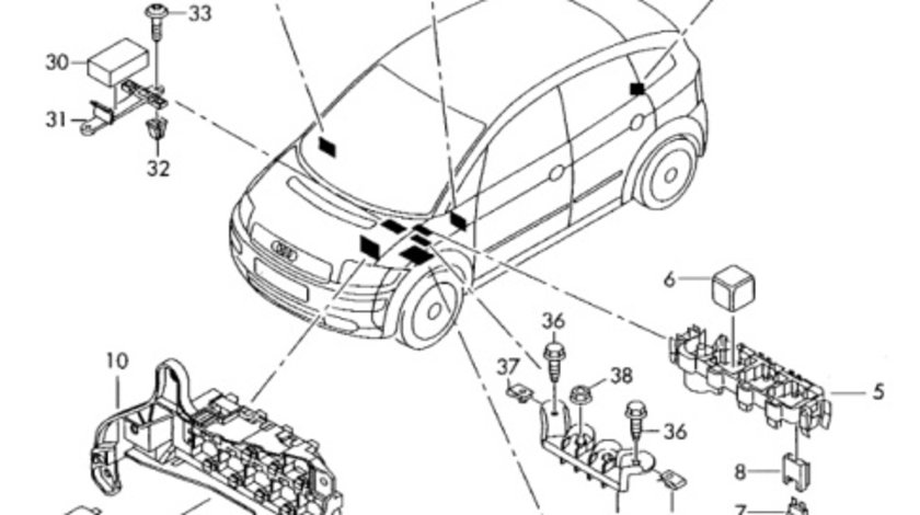 Releu 404 Seat Leon 1P 2008 2.0 BKD 103 KW 7M0951253C OEM 7M0951253C