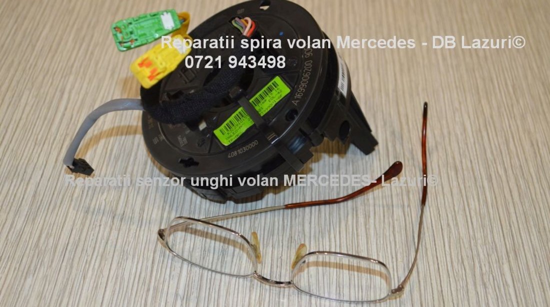 Reparatii senzor unghi volan SAS Mercedes B Class W245 W246 cod C220500 reparatie spirala airbag